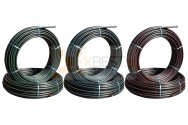 Rura RHDPE 40 x 3,7 mm czarna/paski czerwone